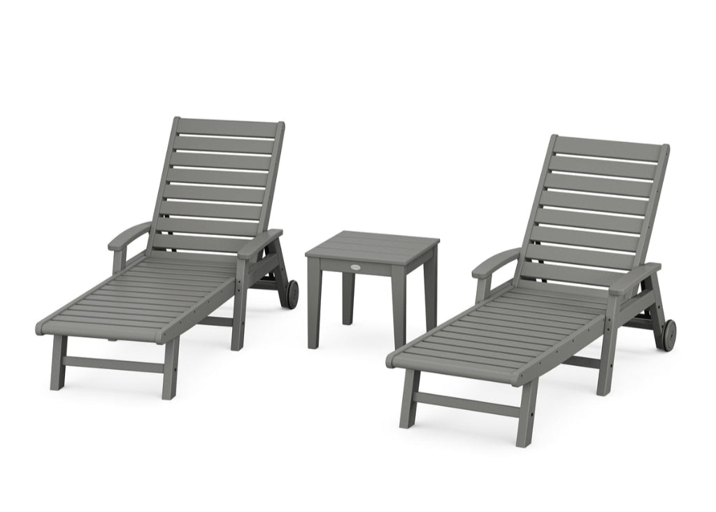 Signature Chaise 3 piece set with wheels
