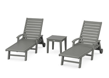 Signature Chaise 3 piece set with wheels