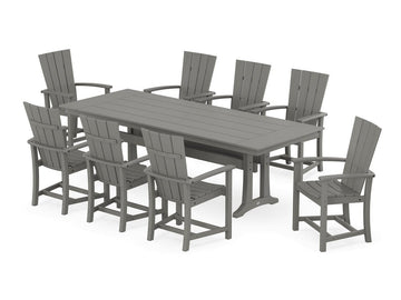 Quattro Adirondack 9-Piece Farmhouse Dining Set with Trestle Legs Photo