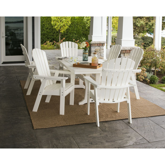 Nautical Curveback Adirondack 7-Piece Dining Set with Trestle Legs - Retreat Home Furniture