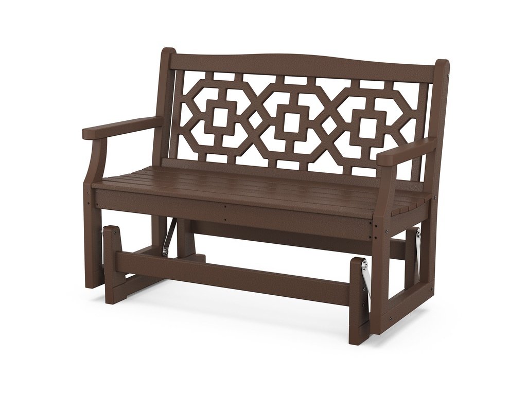 POLYWOOD Chinoiserie 48” Glider – Outdoor Glider | All-Weather