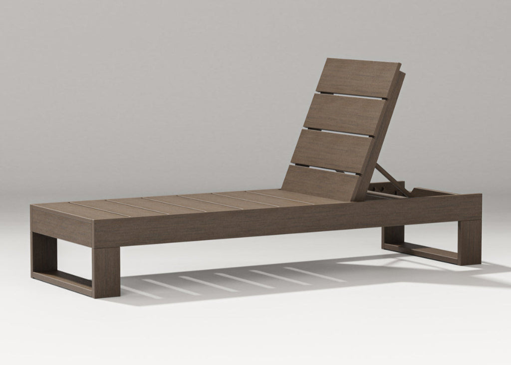 Brown outdoor lounge chair on a white background