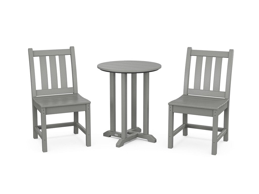Traditional Garden Side Chair 3-Piece Round Dining Set Photo