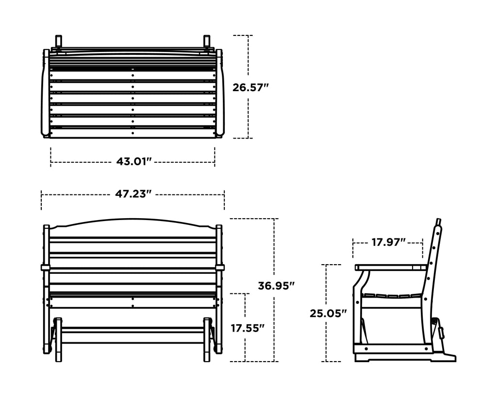 Savannah 48" Glider Retreat Home Furniture
