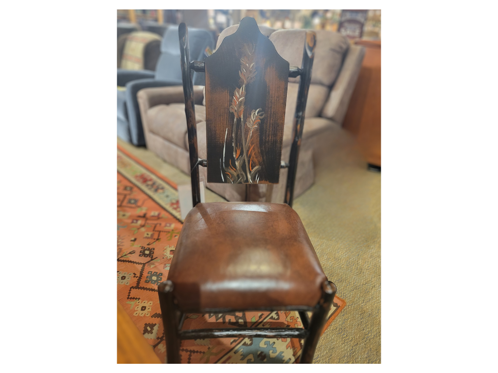 Painted Dining Arm Chair | Faux Leather Seat - Retreat Home Furniture