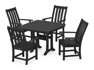 Vineyard 5-Piece Dining Set with Trestle Legs Photo