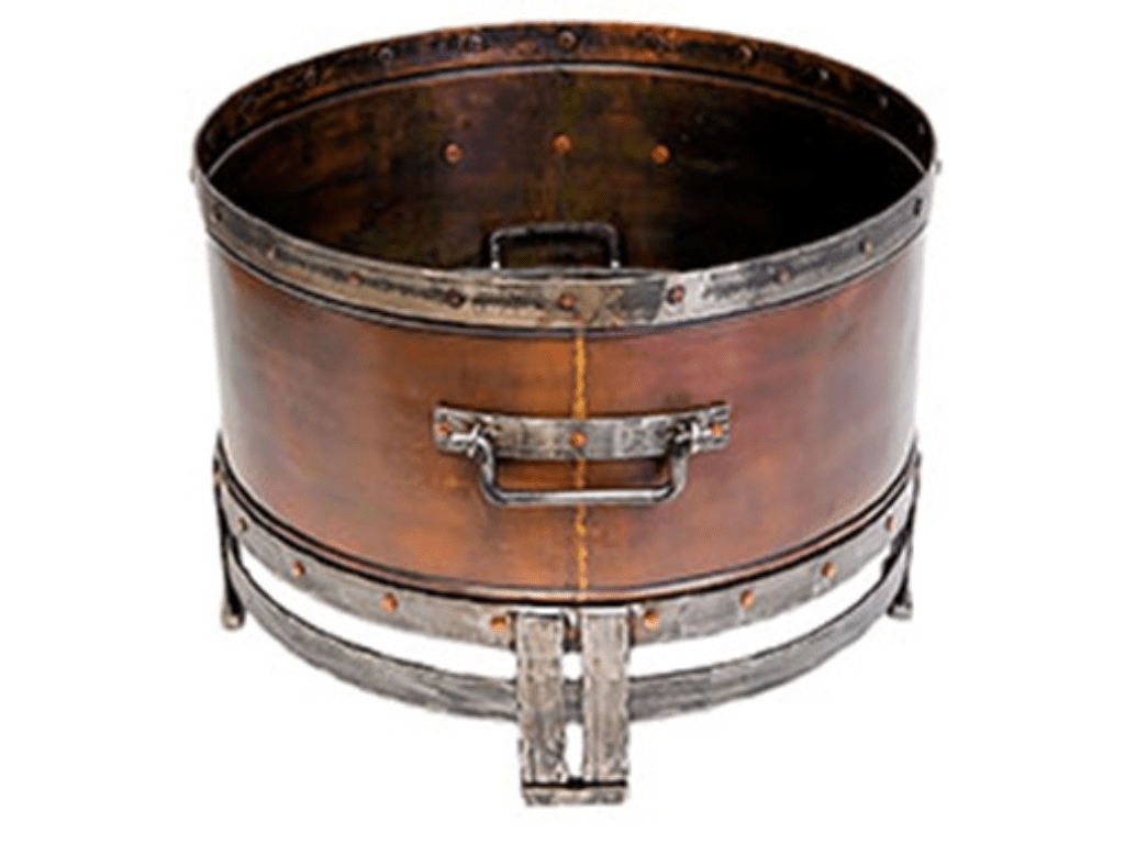 Round Copperstone Fire Pit With Top