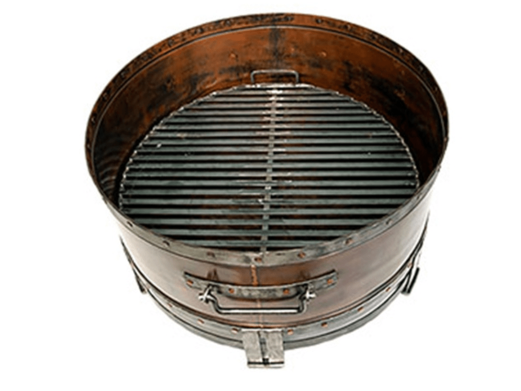 Round Copperstone Fire Pit With Top