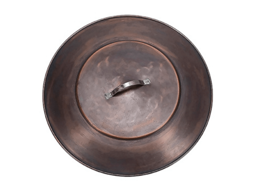 Round Copperstone Fire Pit With Top