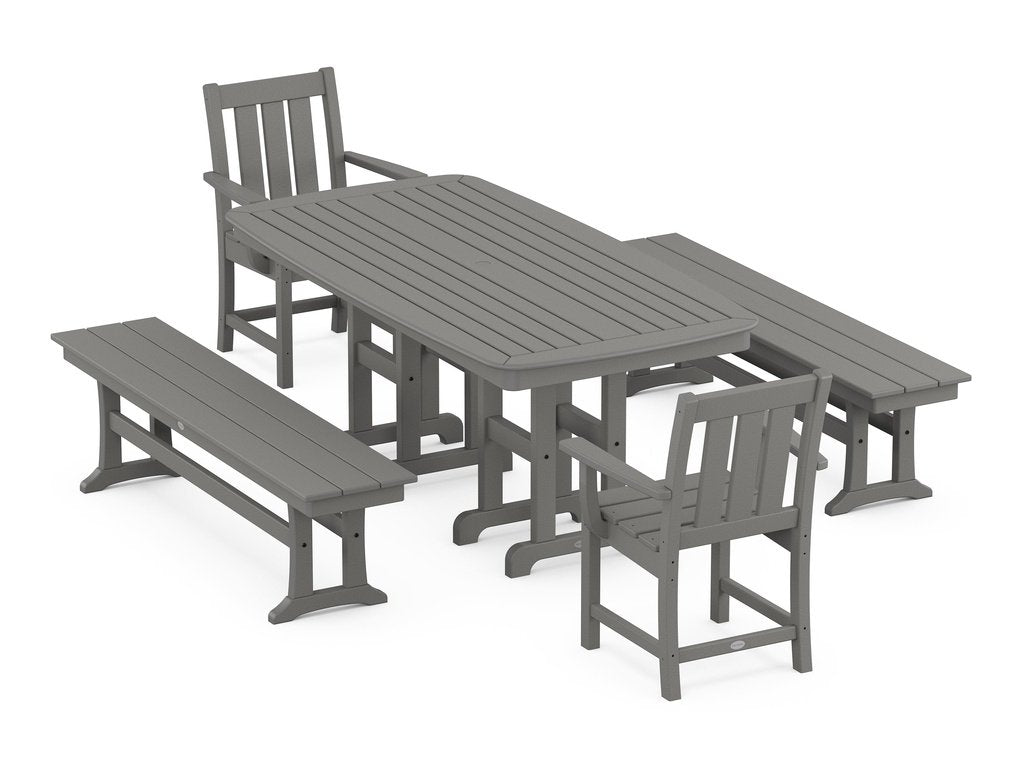 Oxford 5-Piece Dining Set with Benches Photo