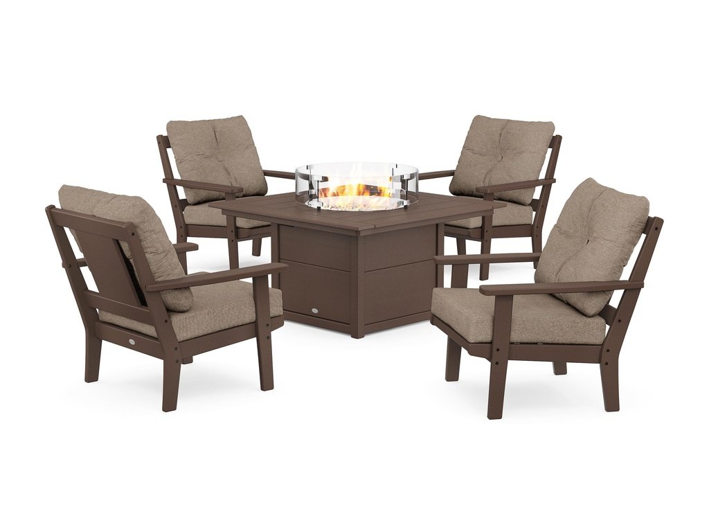 Prairie 5-Piece Deep Seating Set with Fire Pit Table Photo