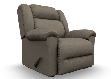 Gray recliner chair on a white background