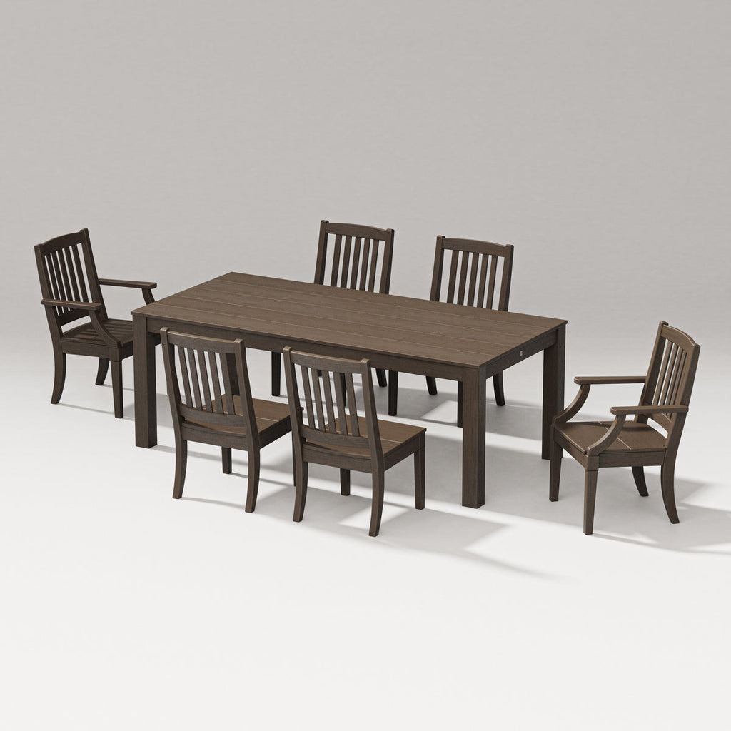 Estate 7-Piece Parsons Table Dining Set Retreat Home Furniture