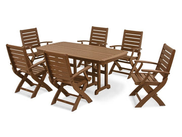 Signature Folding Chair 7-Piece Dining Set Photo