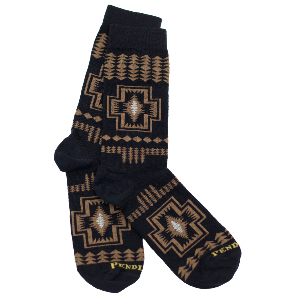 Pendleton Harding Crew Black Socks - Retreat Home Furniture