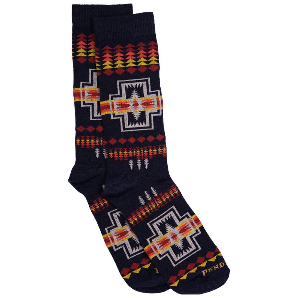 Pendleton Harding Navy Crew Socks - Retreat Home Furniture