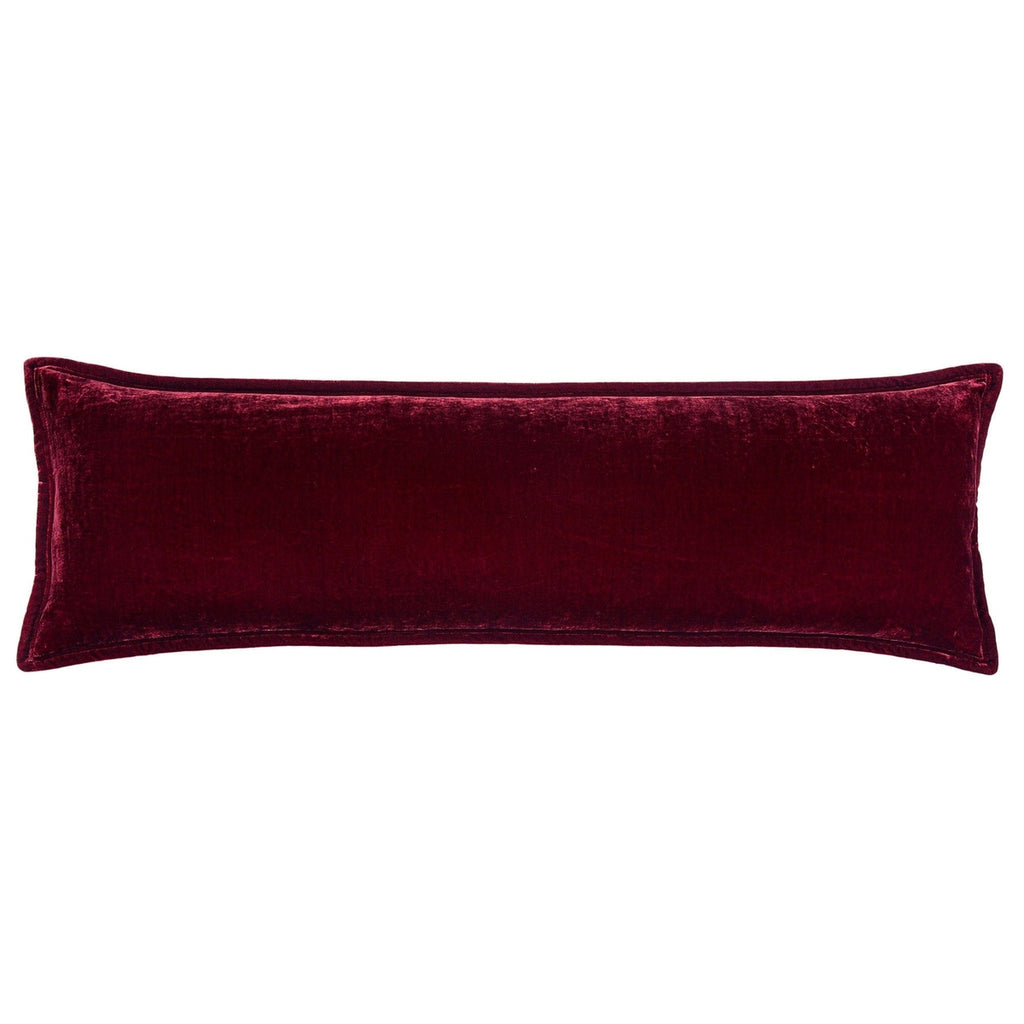 Stella Faux Silk Velvet Long Lumbar Pillow Retreat Home Furniture
