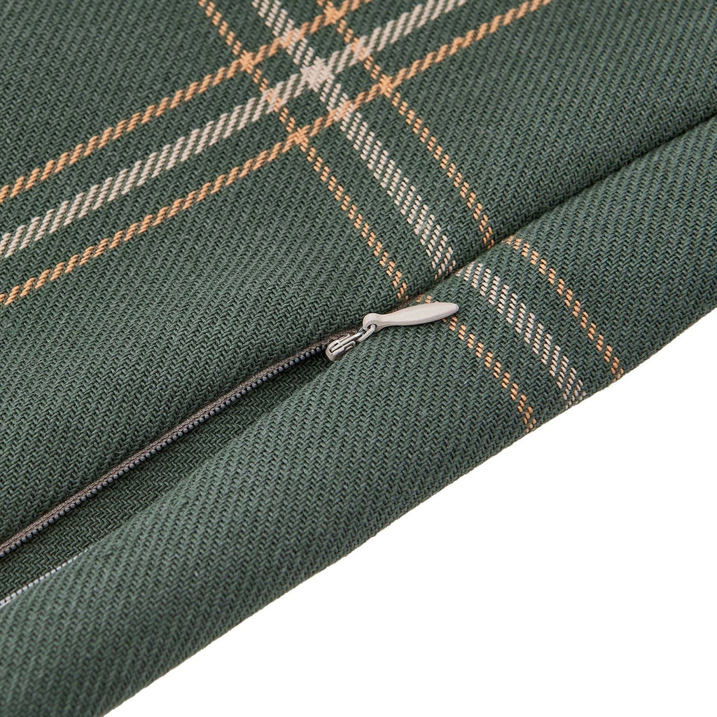 Windowpane Buckle Detailed Lumbar Pillow Retreat Home Furniture