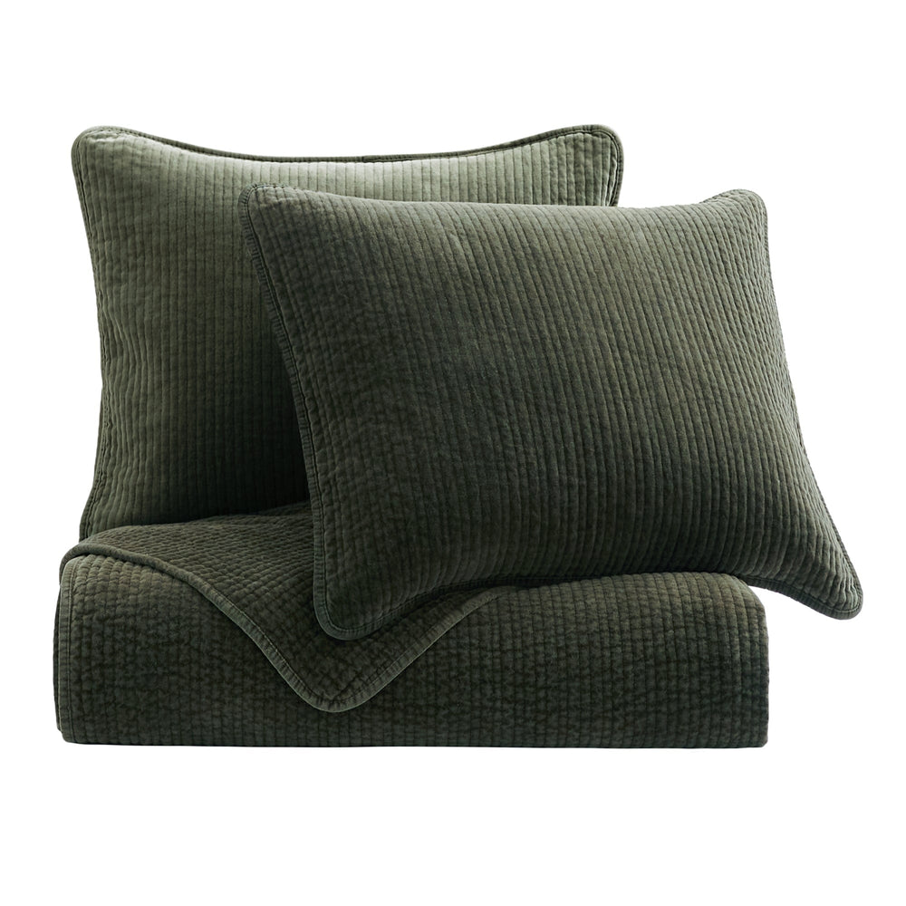 Stonewashed Cotton Velvet Quilt Retreat Home Furniture