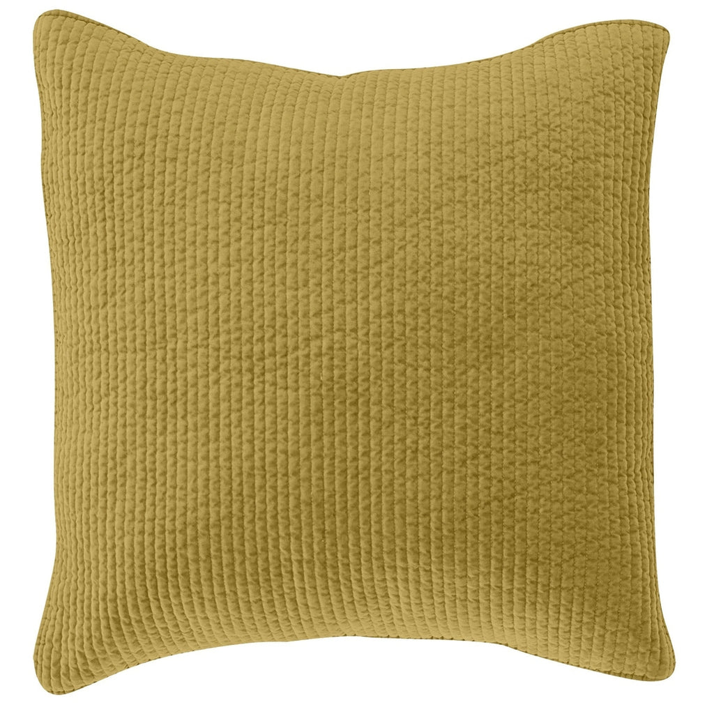 Stonewashed Cotton Quilted Velvet Euro Sham Retreat Home Furniture