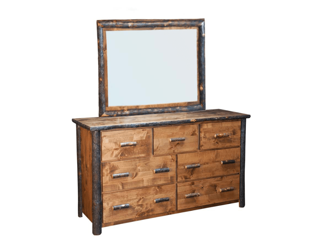 metal dresser with mirror Hilltop Hickory Furniture Mirrors – Millcreek Dresser Mirror