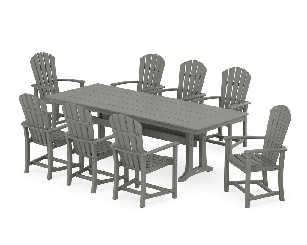 Palm Coast 9-Piece Farmhouse Dining Set with Trestle Legs Photo