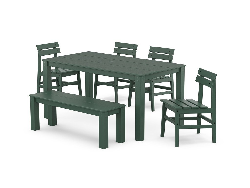 Modern Studio Plaza Chair 6-Piece Parsons Dining Set with Bench Photo