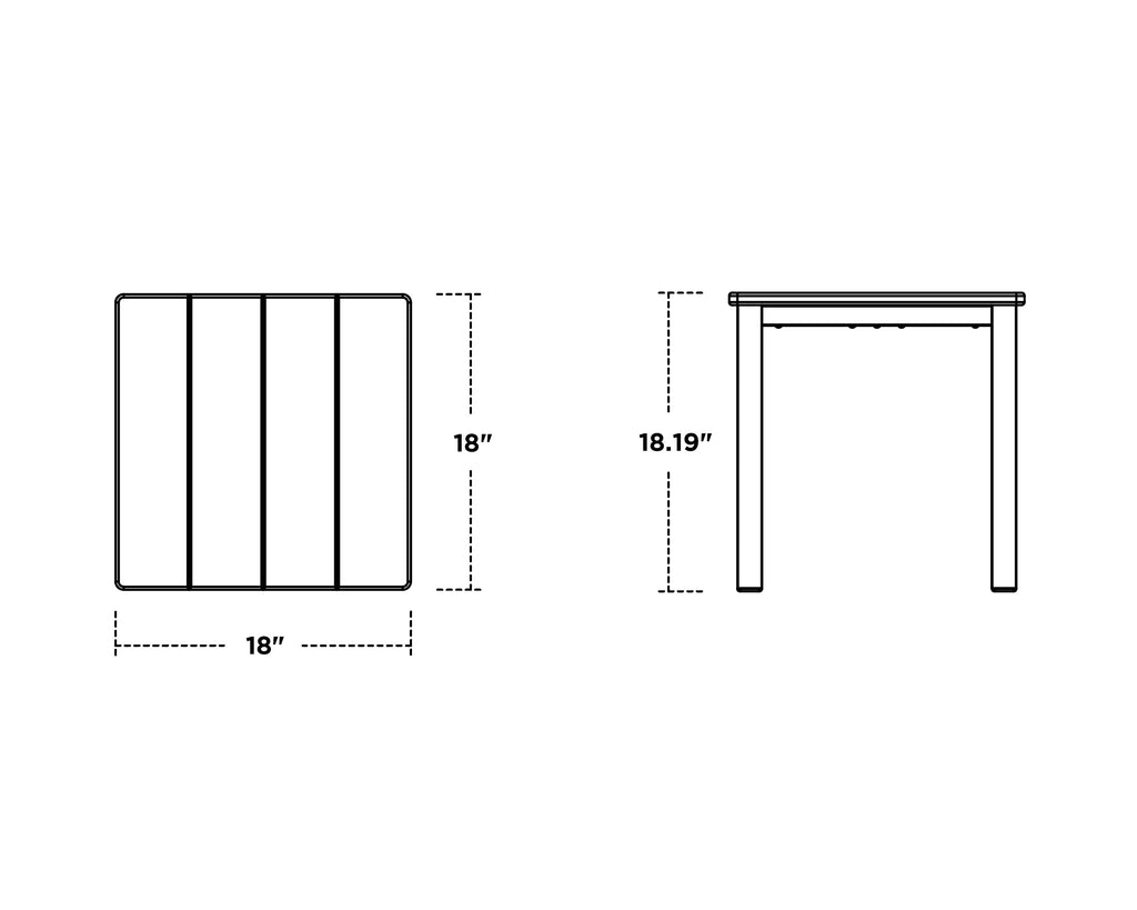 Main Street 18" Side Table Retreat Home Furniture