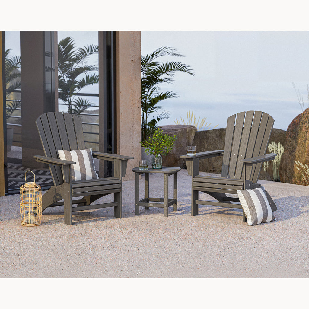 Nautical 3-Piece Curveback Adirondack Set Retreat Home Furniture