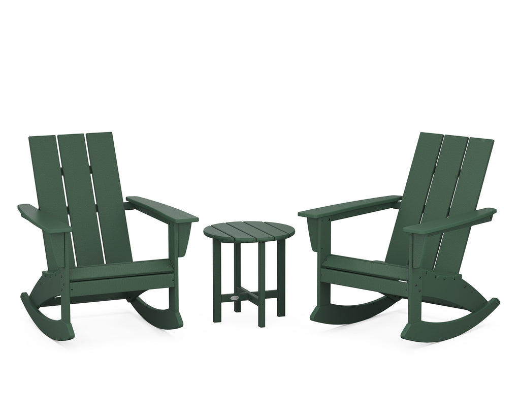 Modern 3-Piece Adirondack Rocking Chair Set Photo