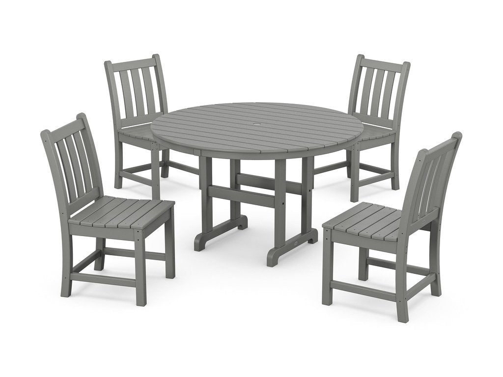 Traditional Garden Side Chair 5-Piece Round Farmhouse Dining Set Photo