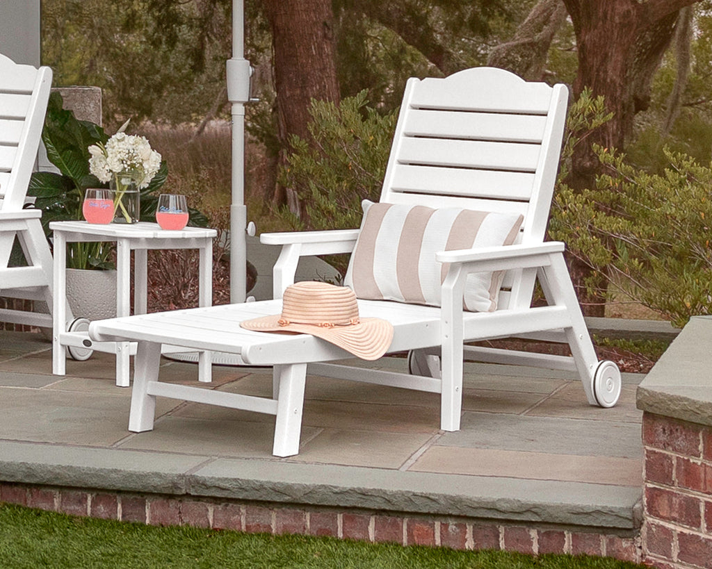 Savannah Chaise with Arms and Wheels Retreat Home Furniture