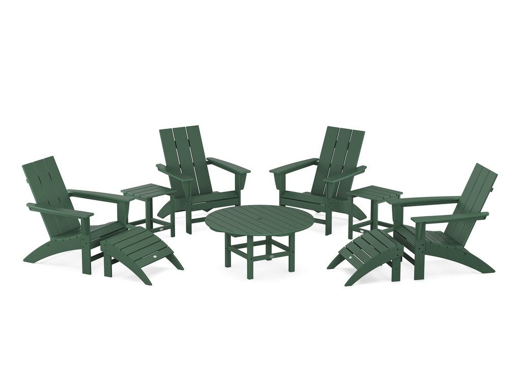 Modern Adirondack Chair 9-Piece Conversation Set Photo