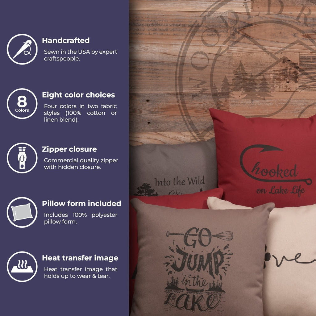 "Be Our Guest" Image Pillow - Cotton Alabaster by Wooded River