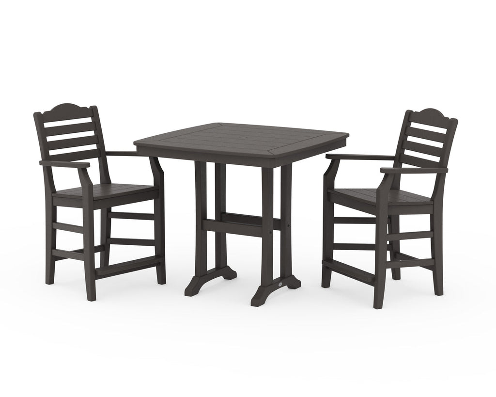 Savannah 3-Piece Counter Set with Trestle Legs Retreat Home Furniture