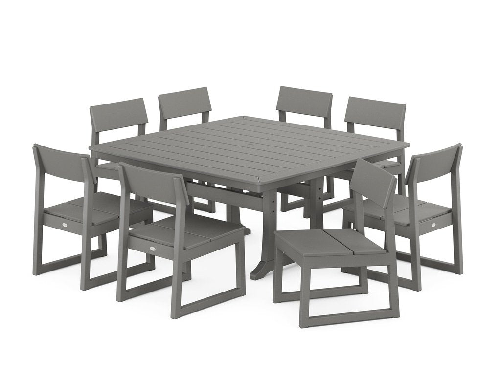 EDGE Side Chair 9-Piece Dining Set with Trestle Legs Photo