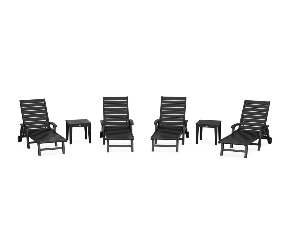 Signature Chaise 6-Piece Set with Wheels Retreat Home Furniture