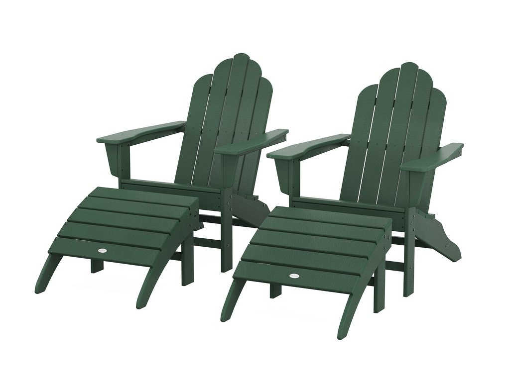 Long Island Adirondack Chair 4-Piece Set with Ottomans Photo