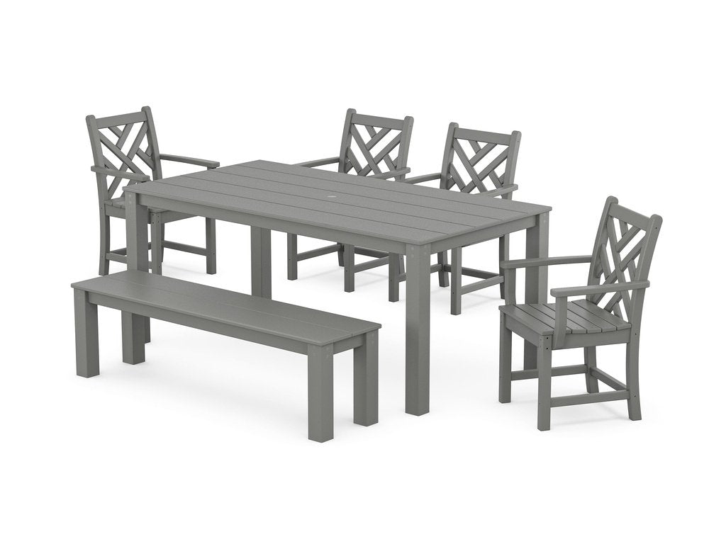 Chippendale 6-Piece Parsons Dining Set with Bench Photo