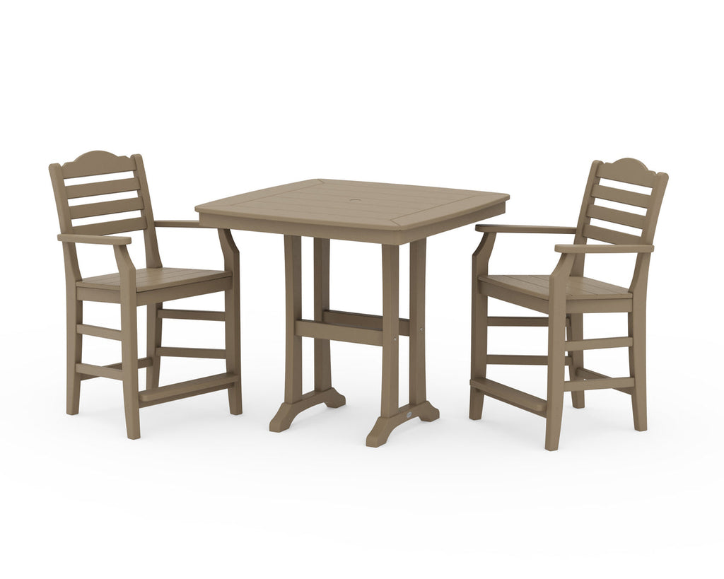 Savannah 3-Piece Counter Set with Trestle Legs Retreat Home Furniture