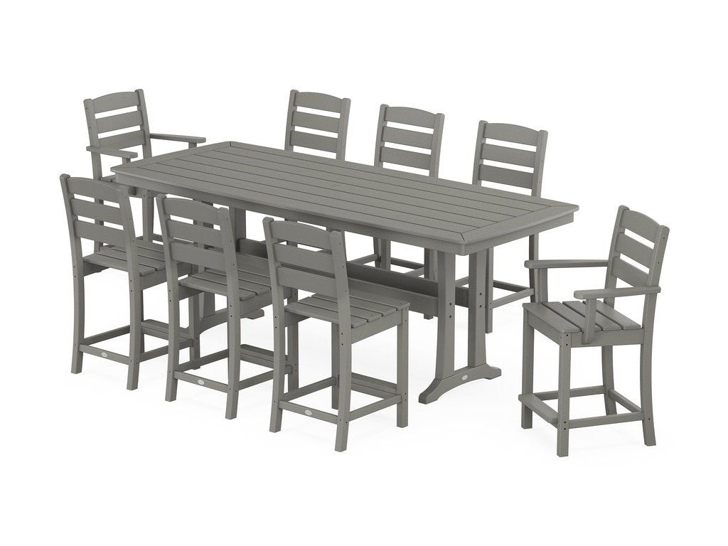 Lakeside 9-Piece Counter Set with Trestle Legs Photo