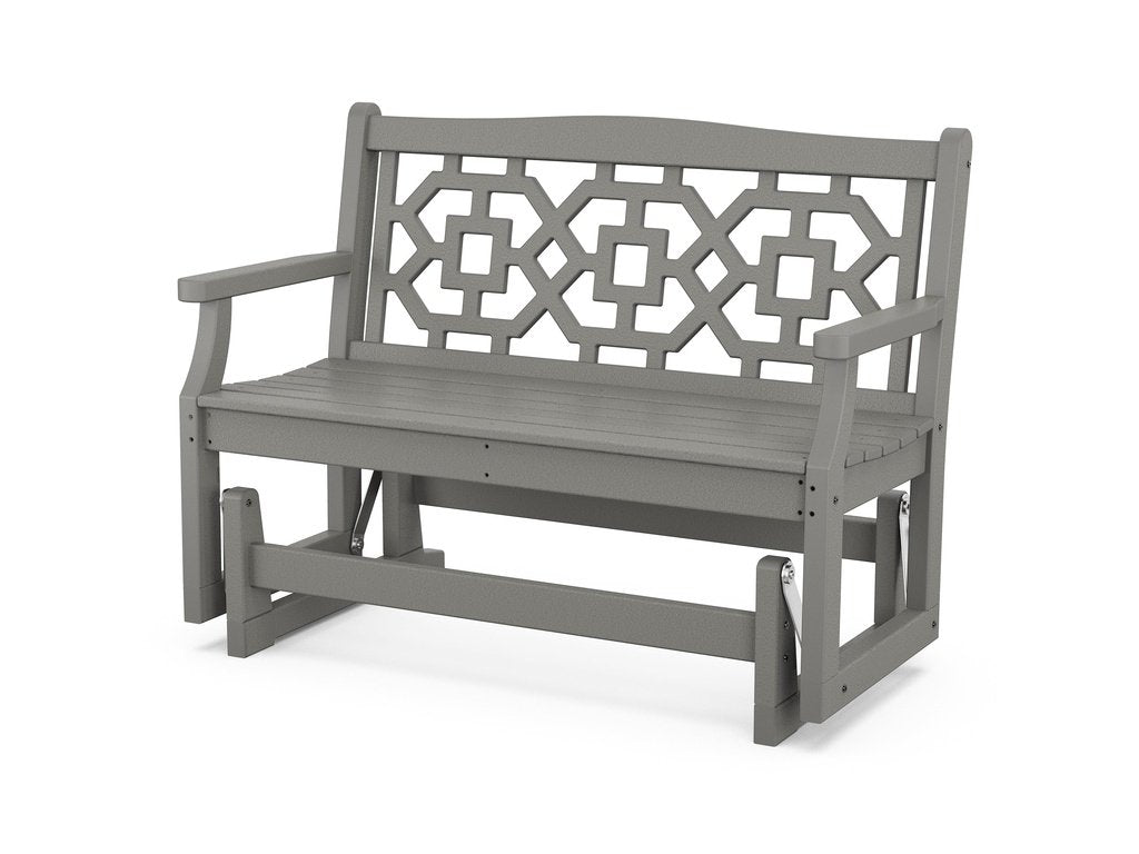POLYWOOD Chinoiserie 48” Glider – Outdoor Glider | All-Weather