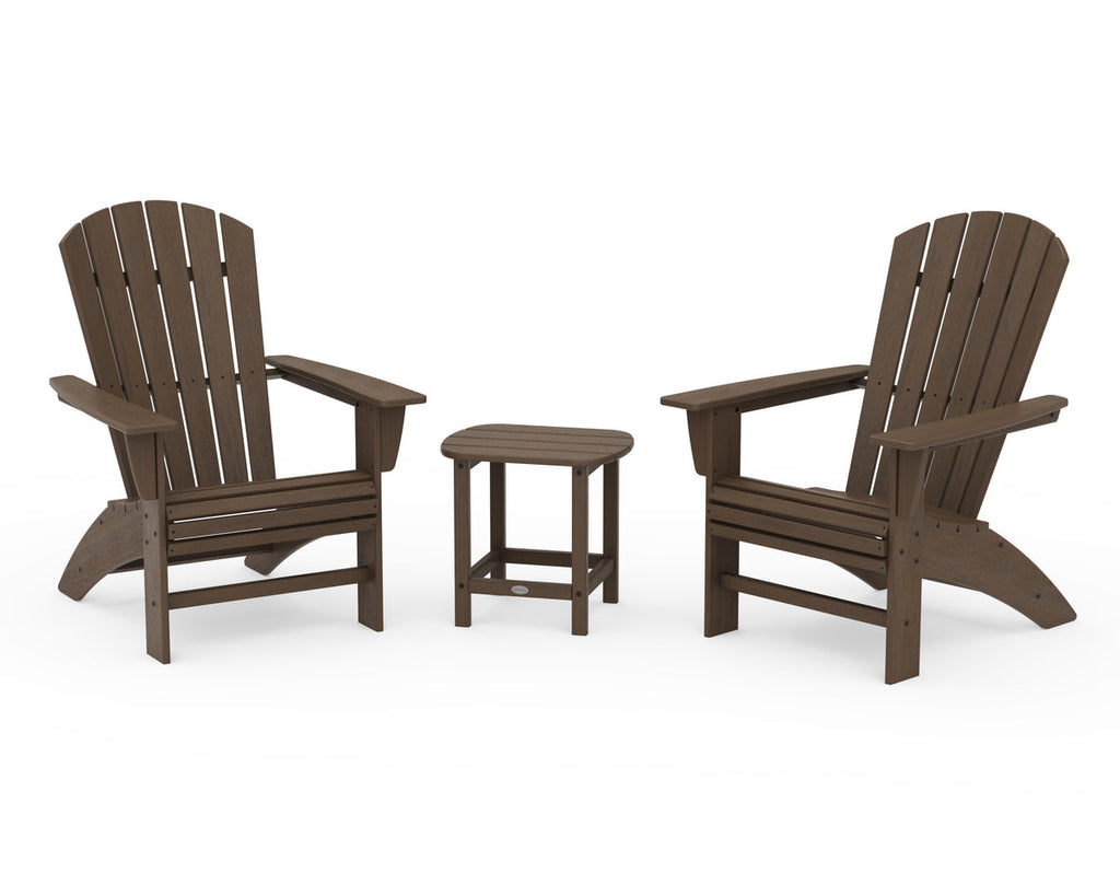 Nautical 3-Piece Curveback Adirondack Set Retreat Home Furniture