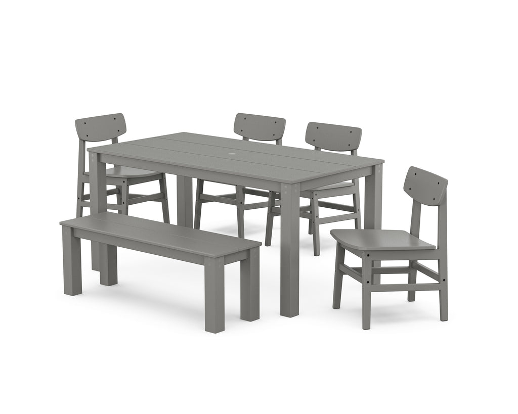 Modern Studio Urban Chair 6-Piece Parsons Dining Set with Bench Photo
