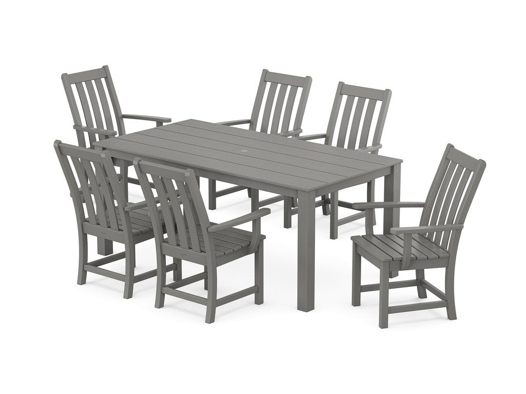 Vineyard 7-Piece Parsons Arm Chair Dining Set Photo