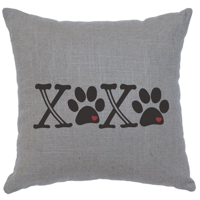 "XOXO" Image Pillow - Linen Gray