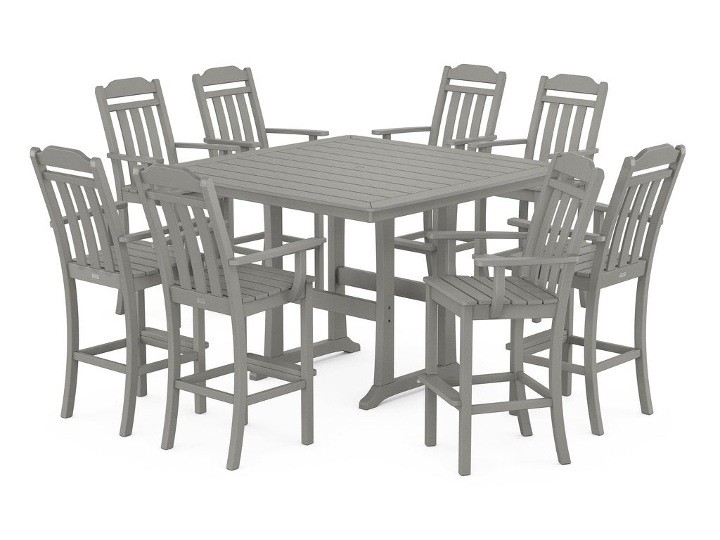 Country Living 9-Piece Bar Set with Trestle Legs Photo