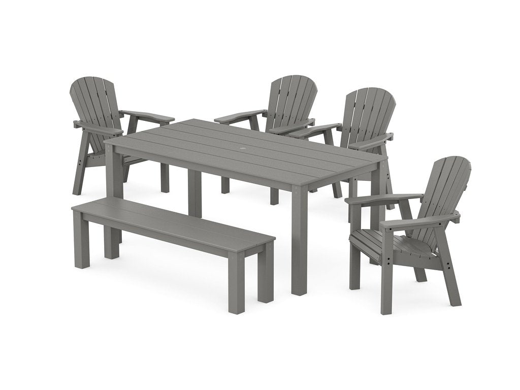 Seashell 6-Piece Parsons Dining Set with Bench Photo