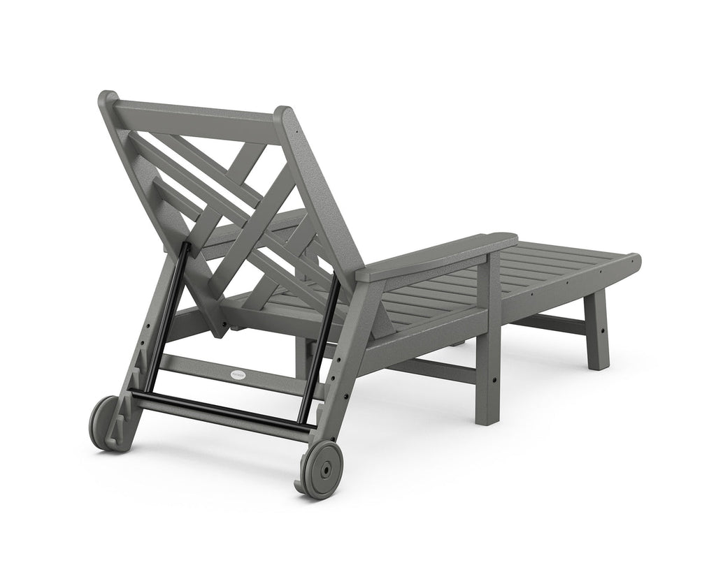 Chippendale Chaise with Arms and Wheels Retreat Home Furniture