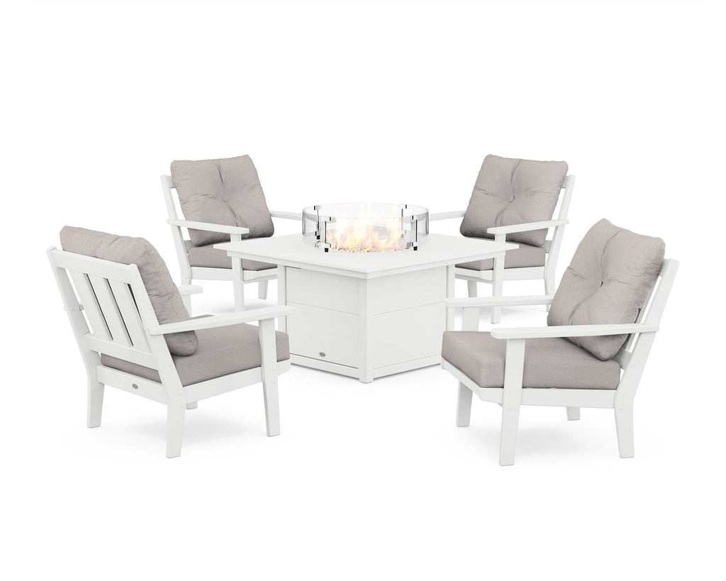 Oxford 5-Piece Deep Seating Set with Fire Pit Table Retreat Home Furniture